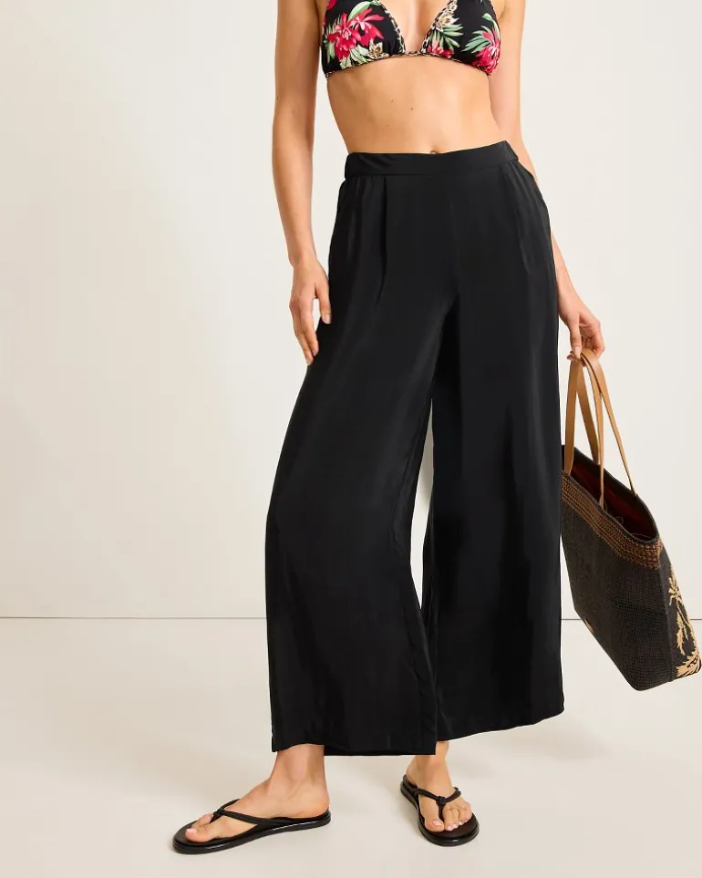 Discount Tommy Bahama Calypso Crepe Beach Pants Black