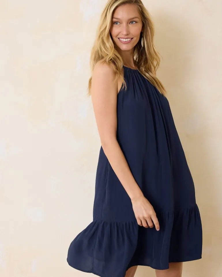 Store Tommy Bahama Calypso Crepe Coverup Dress Mare Navy