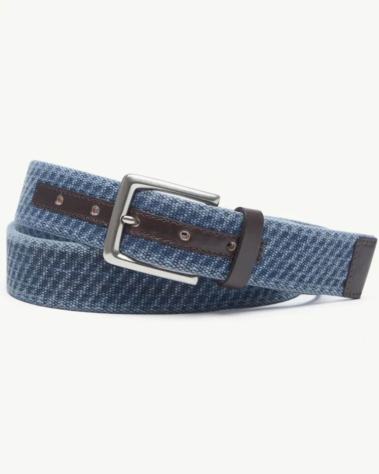 Sale Tommy Bahama Canvas Webbed Belt Navy