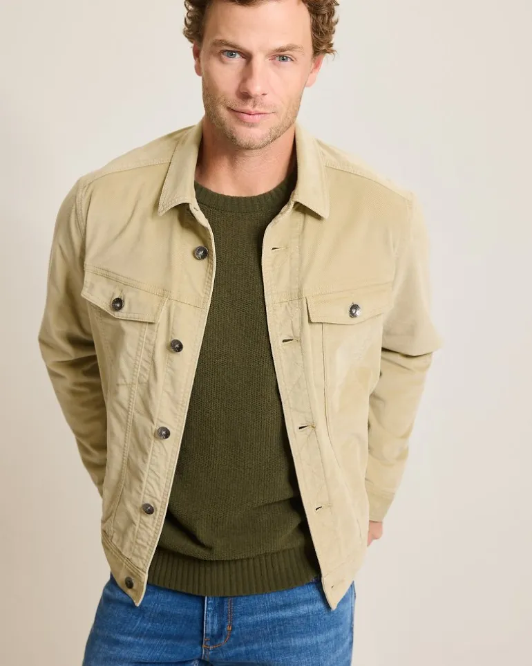 Outlet Tommy Bahama Canyon Cord Trucker Jacket Stone Khaki