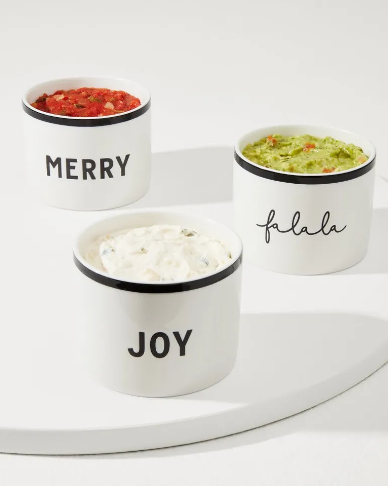 Clearance Tommy Bahama Ceramic Holiday Dip Bowls—Set of 3 White