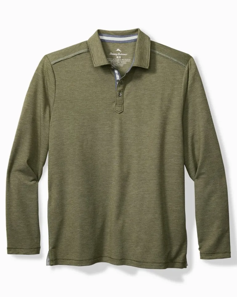 Cheap Tommy Bahama Coasta Vera Long-Sleeve Polo Tea Leaf