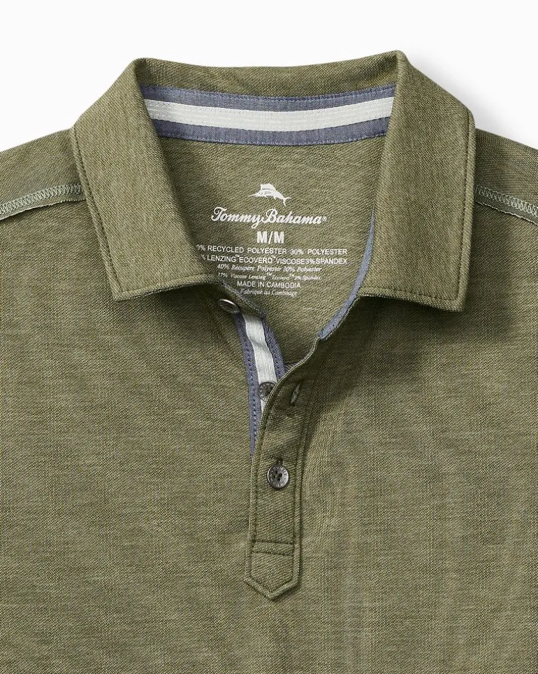 Cheap Tommy Bahama Coasta Vera Long-Sleeve Polo Tea Leaf