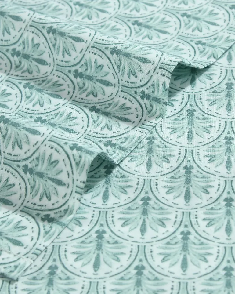 Clearance Tommy Bahama Coastal Batik Green 4-Piece King Sheet Set Spring Green