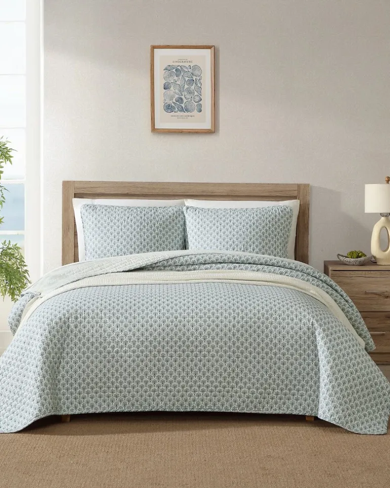 Store Tommy Bahama Coastal Batik 3-Piece Full/Queen Quilt Set Spring Green