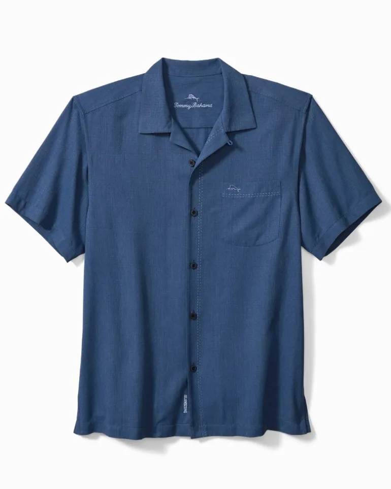 Shop Tommy Bahama Coastal Breeze Check IslandZone® Camp Shirt Dockside Blue