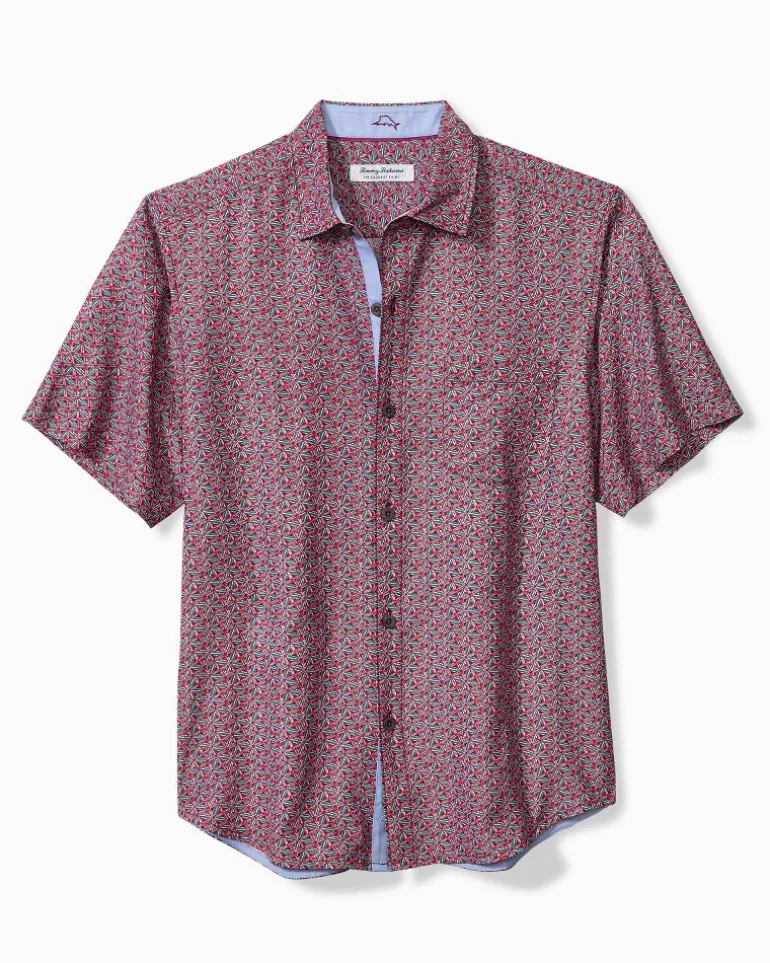 Cheap Tommy Bahama Coconut Point Beachcomber Geo IslandZone® Camp Shirt After Dark