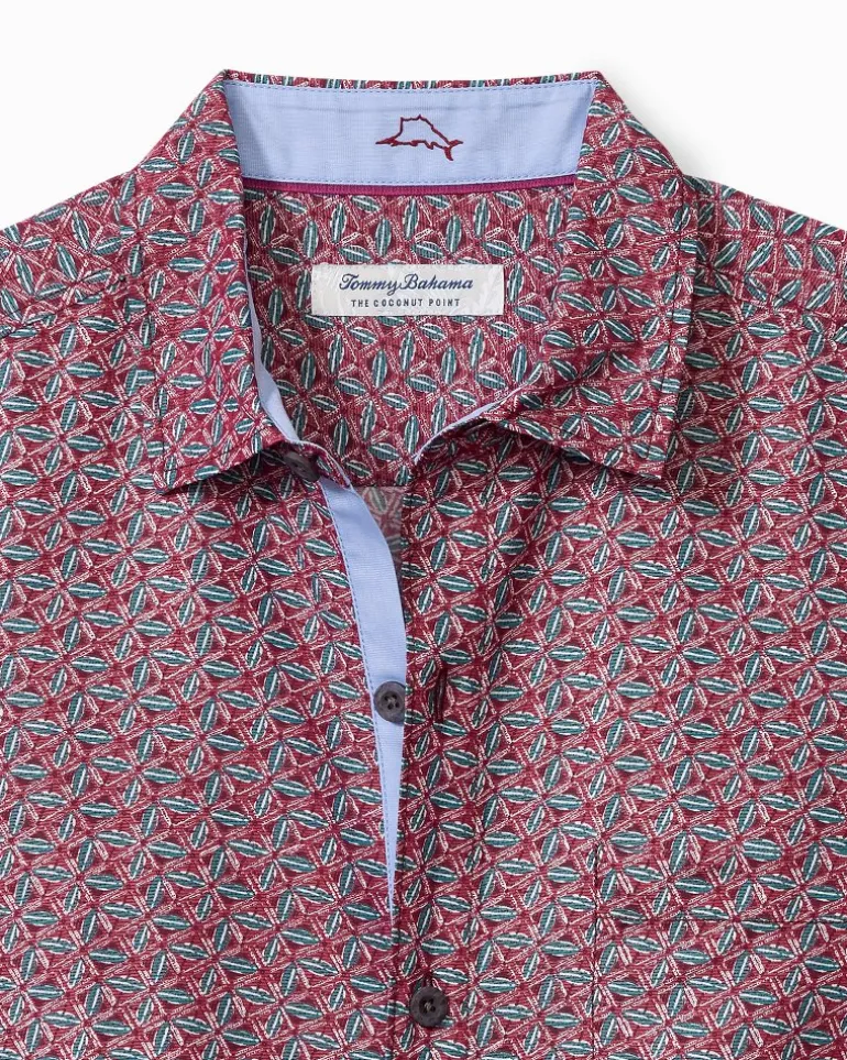 Cheap Tommy Bahama Coconut Point Beachcomber Geo IslandZone® Camp Shirt After Dark