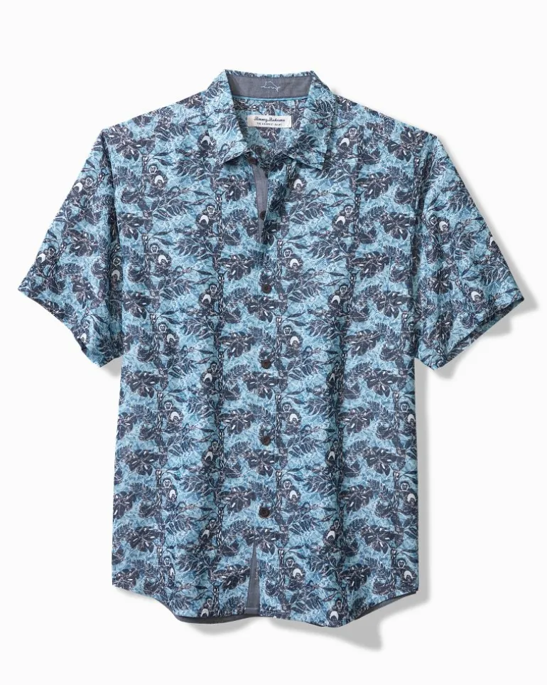 Sale Tommy Bahama Coconut Point Capuchin Vines IslandZone® Camp Shirt Pool Tile