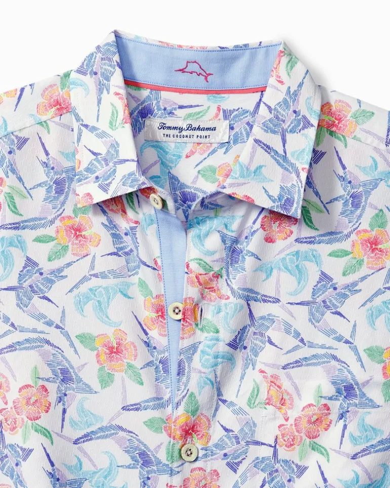 Best Sale Tommy Bahama Coconut Point Marlin Mania IslandZone® Camp Shirt White