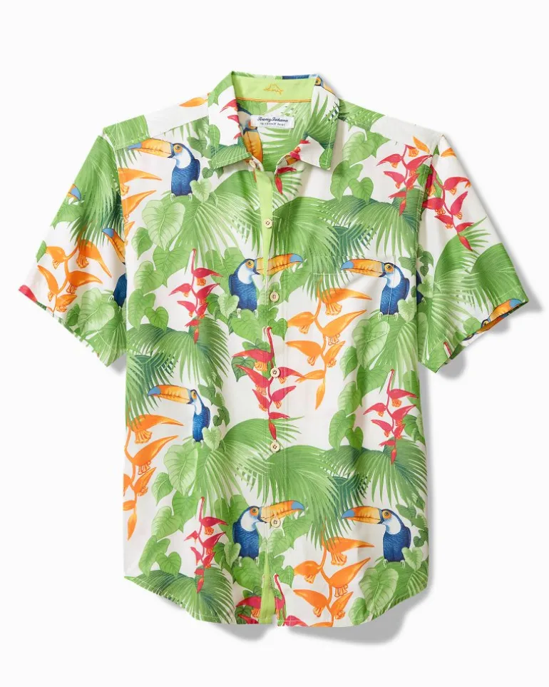 Sale Tommy Bahama Coconut Point Toucan Chats IslandZone® Camp Shirt White