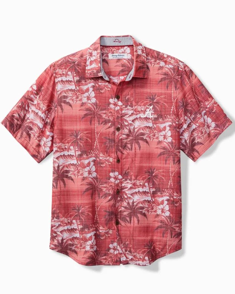Fashion Tommy Bahama Collegiate Coconut Point Isla Palmetta IslandZone® Camp Shirt alabama