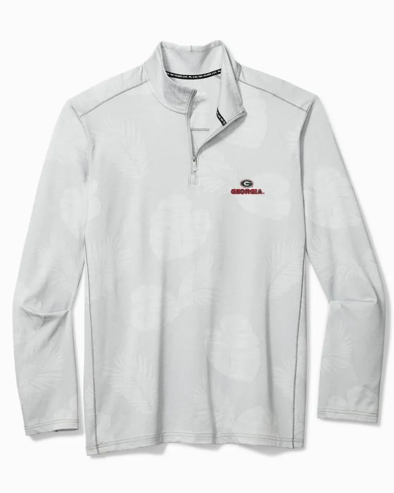 Fashion Tommy Bahama Collegiate Delray Frond IslandZone® Half-Zip Sweatshirt Georgia