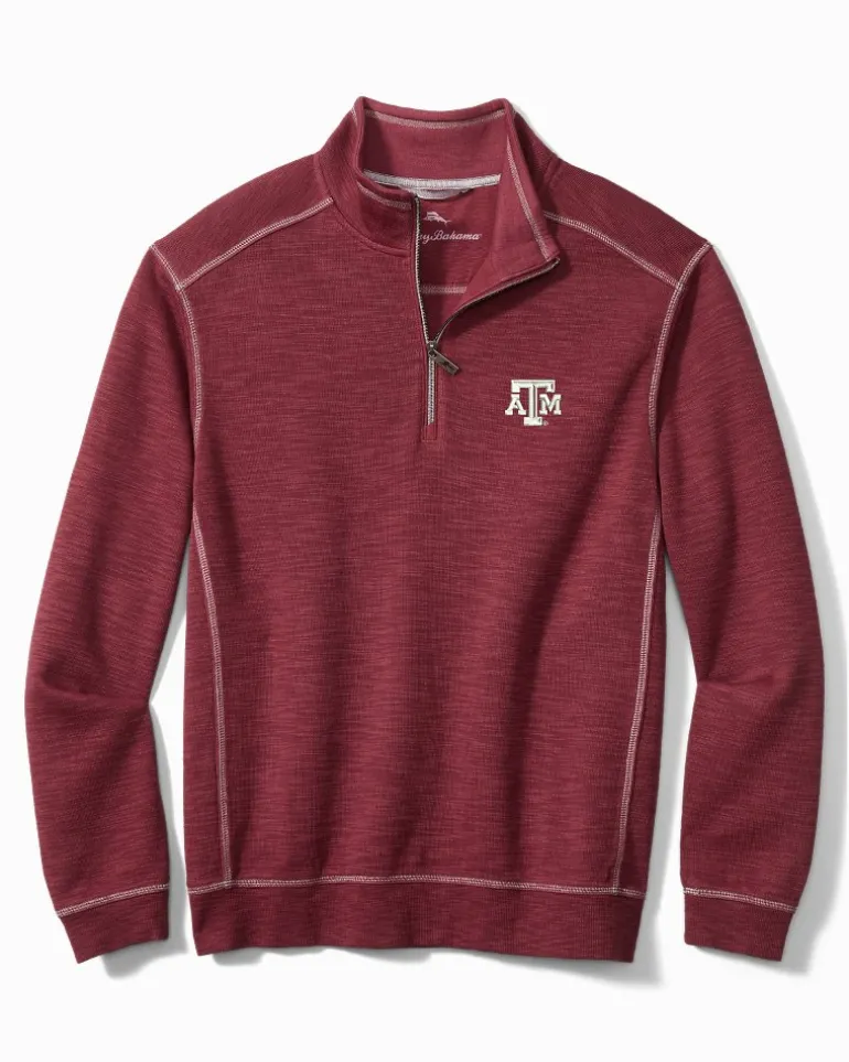 Sale Tommy Bahama Collegiate Tobago Bay Half-Zip Sweatshirt texas_a&m