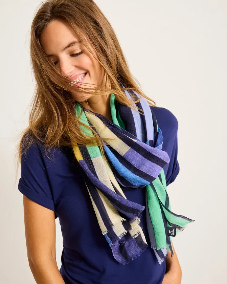 Best Tommy Bahama Color Happy Wrap Scarf Dazzling Blue