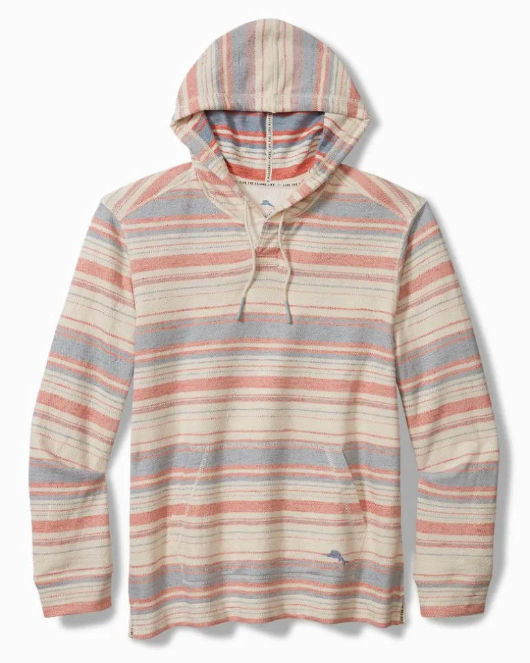Outlet Tommy Bahama Coral Coastline Baja Hoodie Red Ginger