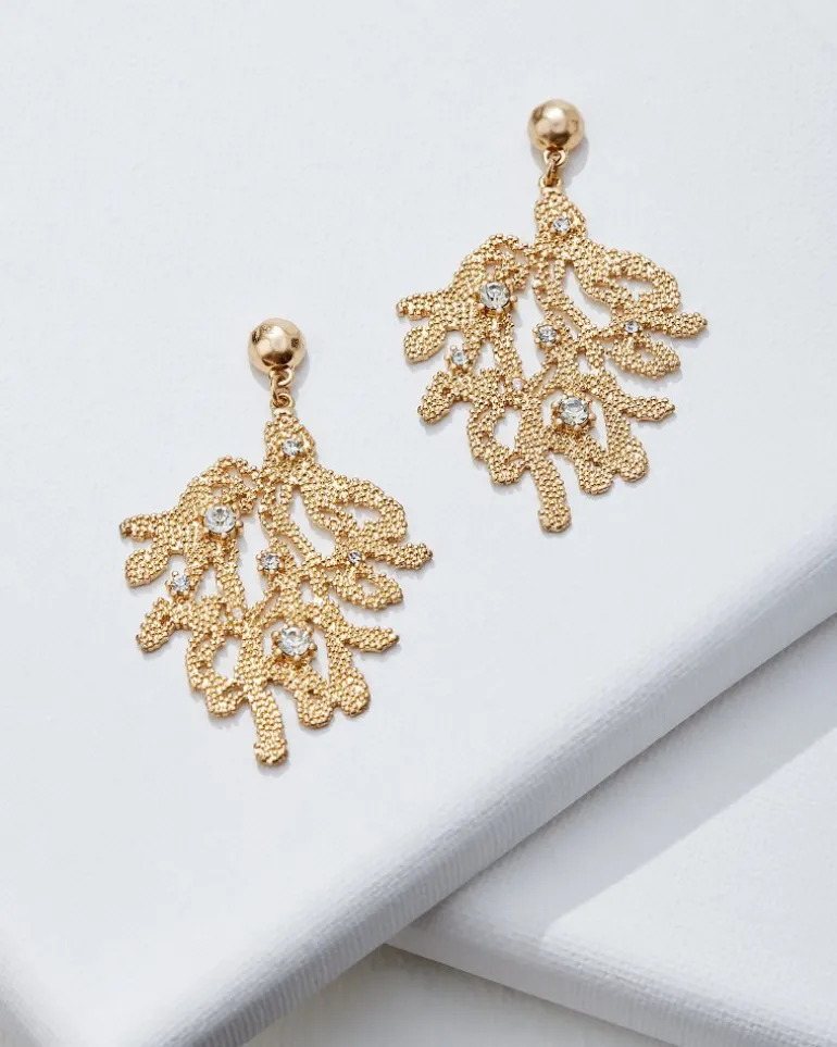 Hot Tommy Bahama Coral Isles Statement Drop Earrings Gold