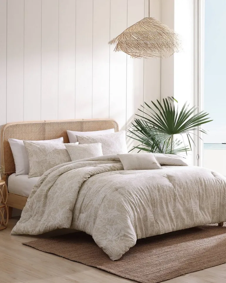 Best Tommy Bahama Costa Blanca 5-Piece Full/Queen Comforter Set Beige