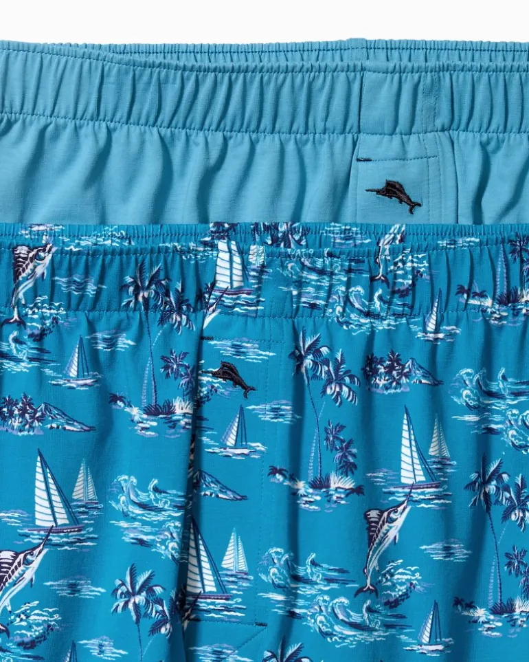 Online Tommy Bahama Cotton Knit Marlin Print Boxers — 2-Pack Slate Teal