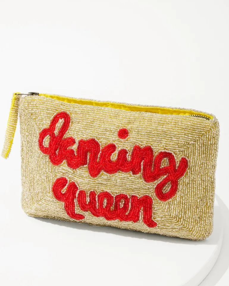 Hot Tommy Bahama Dancing Queen Beaded Clutch Gold