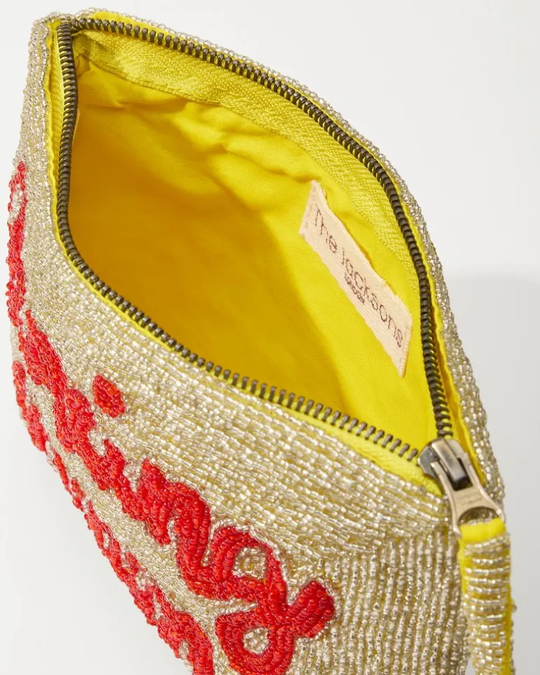 Hot Tommy Bahama Dancing Queen Beaded Clutch Gold