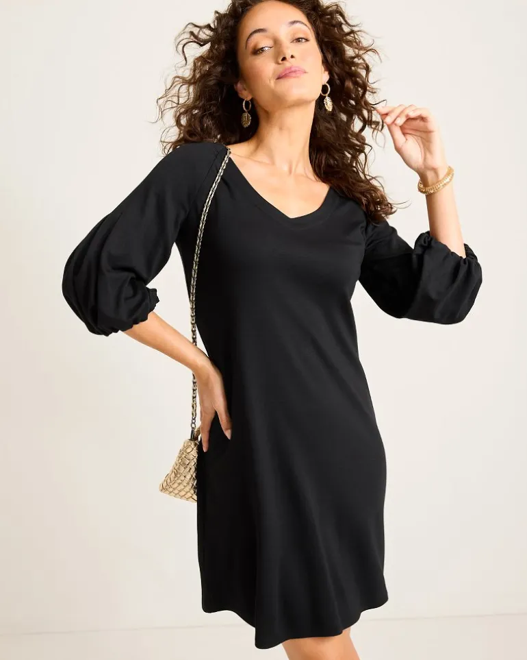 Fashion Tommy Bahama Darcy Balloon-Sleeve Dress Black