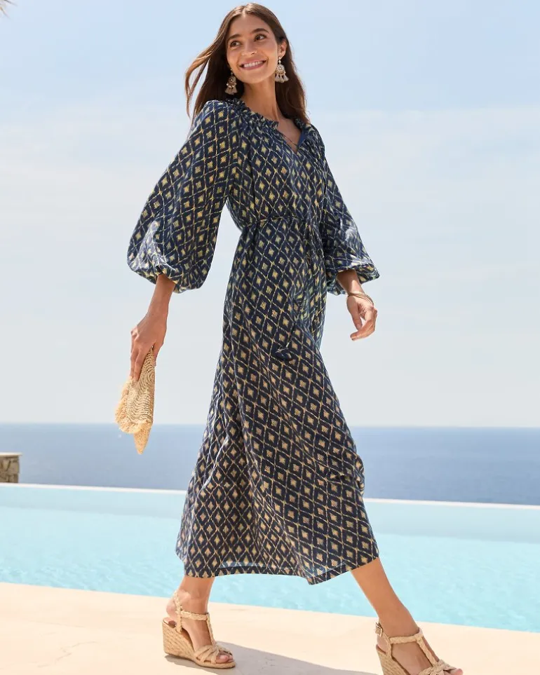 Cheap Tommy Bahama Diamond Cay Long-Sleeve Maxi Dress Coastline