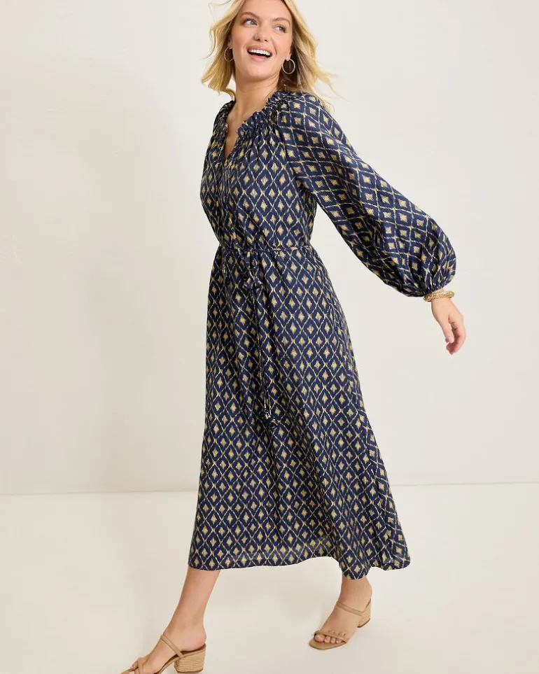 Cheap Tommy Bahama Diamond Cay Long-Sleeve Maxi Dress Coastline
