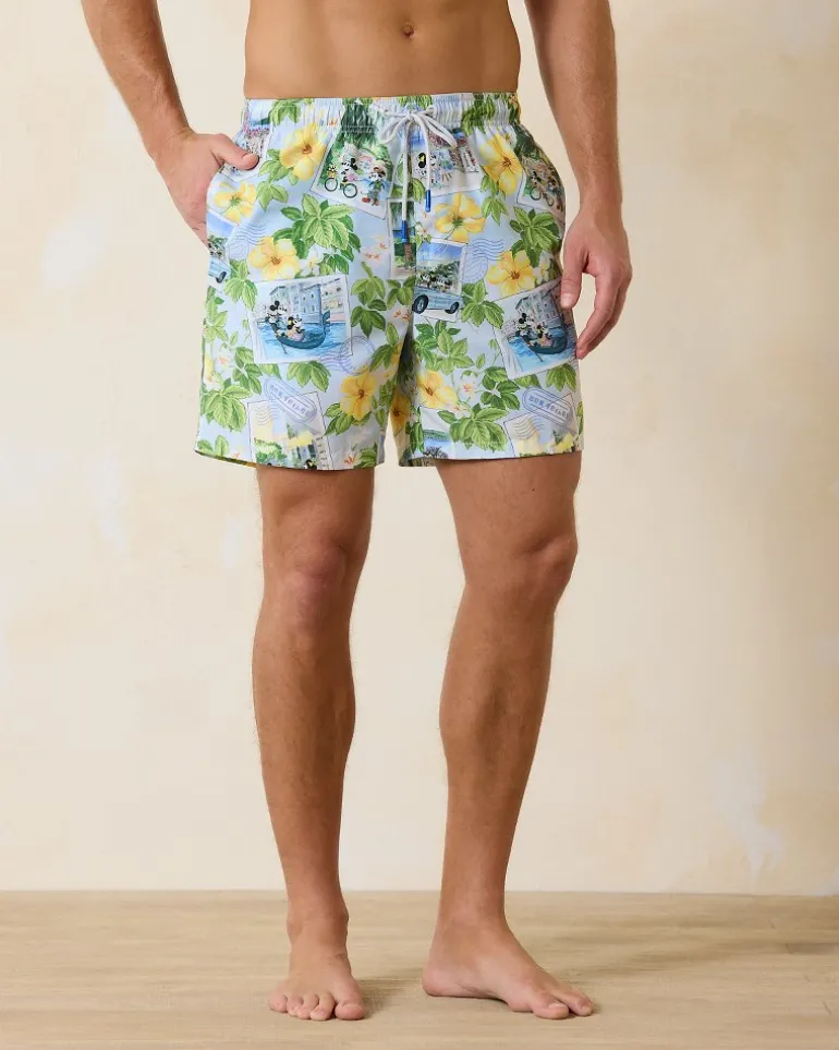 Outlet Tommy Bahama Disney Naples Postcard to Paradise 6-Inch Swim Trunks Continental