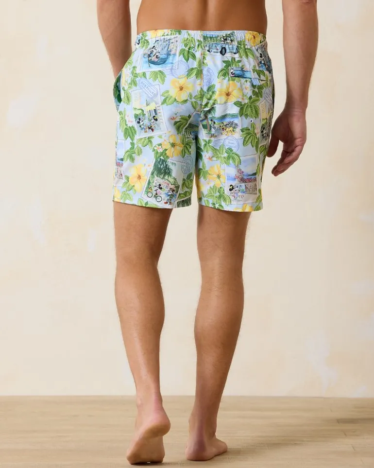 Outlet Tommy Bahama Disney Naples Postcard to Paradise 6-Inch Swim Trunks Continental