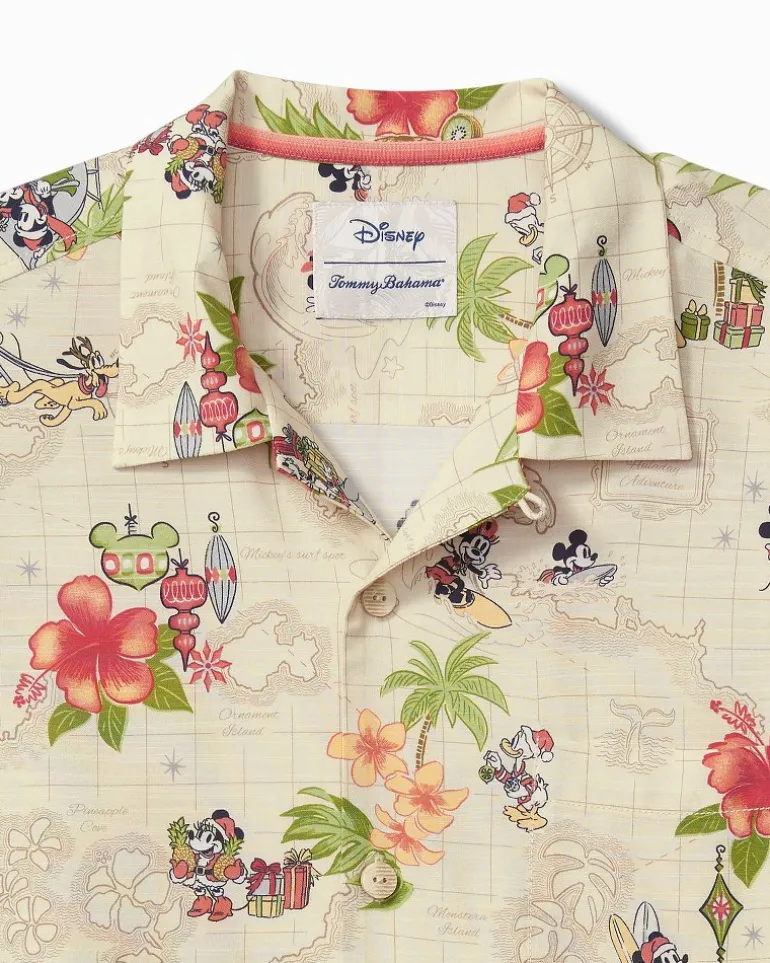 Clearance Tommy Bahama Disney Veracruz Cay Huladay Adventure Camp Shirt Bleached Sand