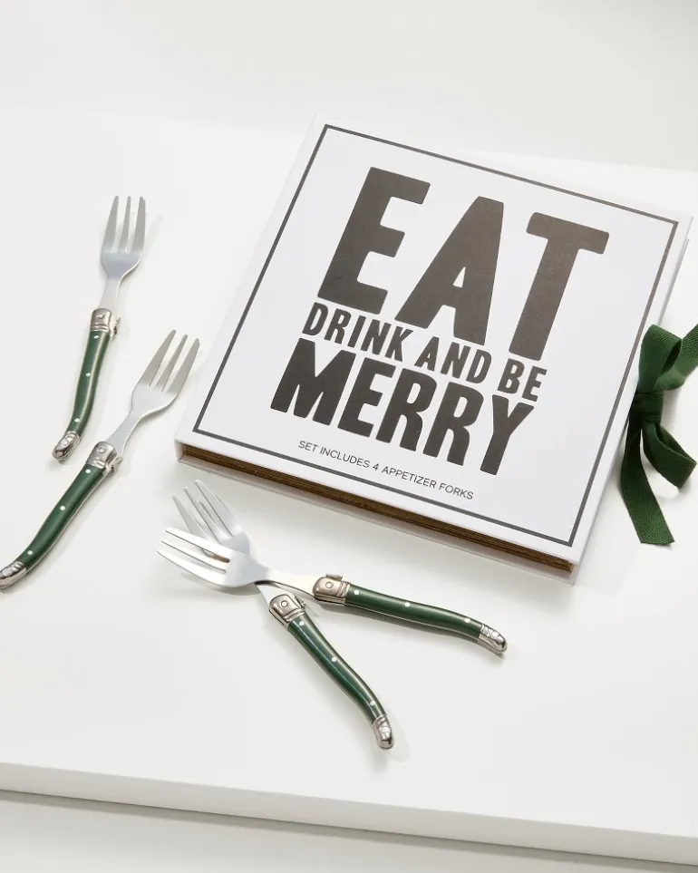 Store Tommy Bahama Eat, Drink & Be Merry Appetizer Fork Set Green