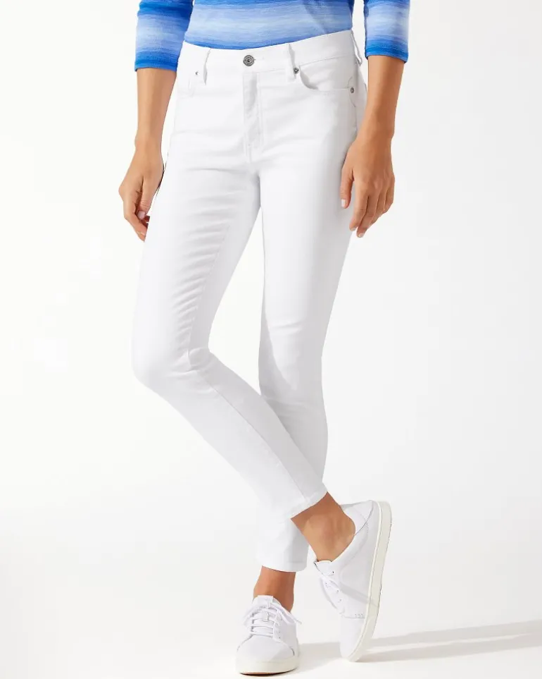 Cheap Tommy Bahama Ella Twill High-Rise Ankle Jeans White