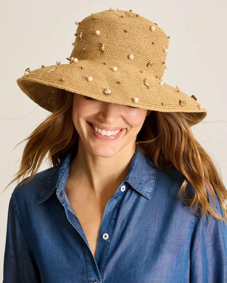 Outlet Tommy Bahama Embellished Bucket Hat Natural