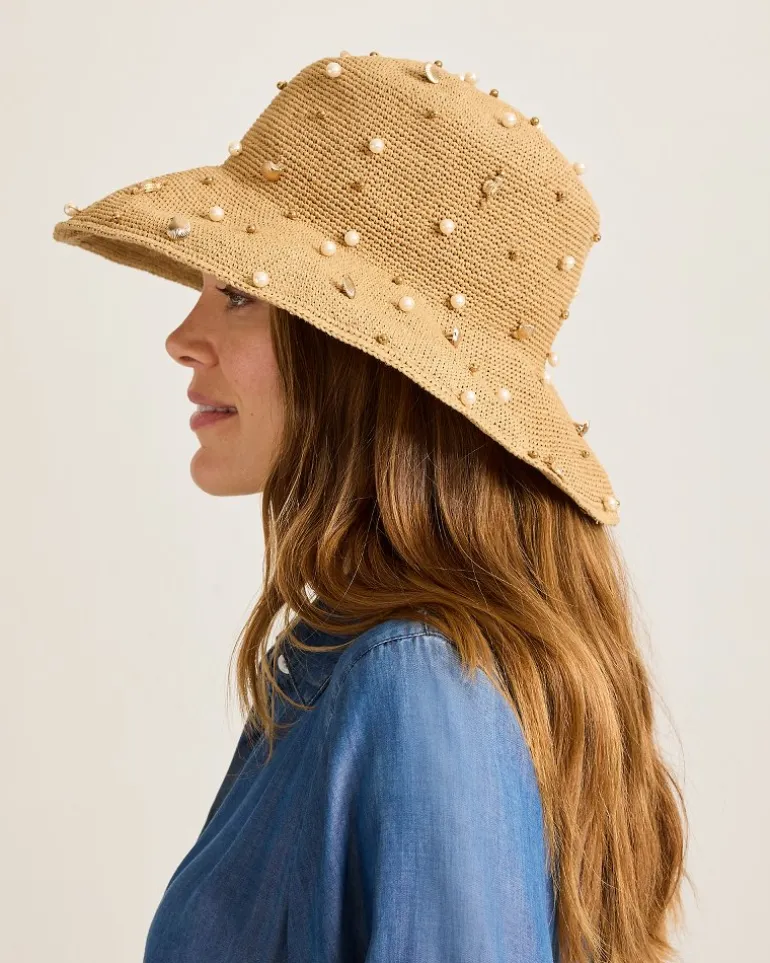 Outlet Tommy Bahama Embellished Bucket Hat Natural