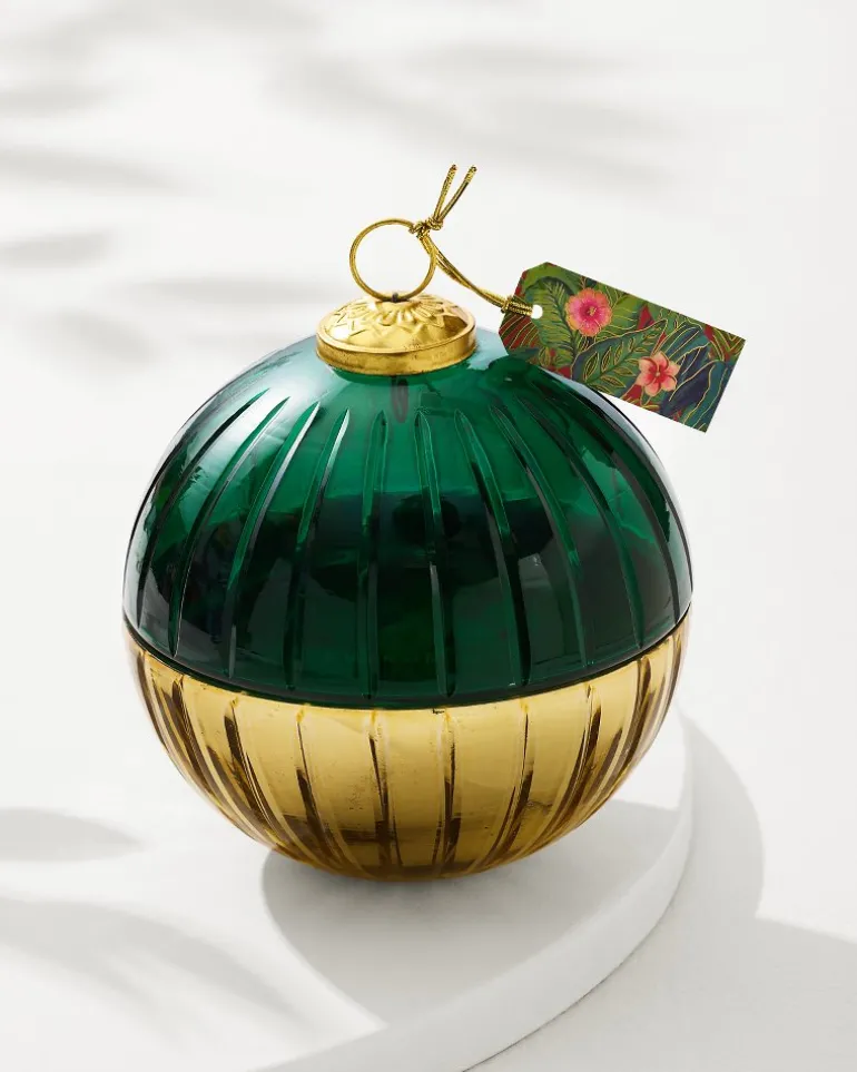 Online Tommy Bahama 8.5-oz. Etched Ornament Candle Evergreen