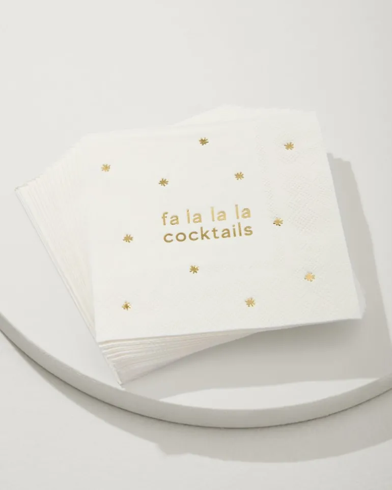 Online Tommy Bahama Fa-La-La Cocktail Napkins White