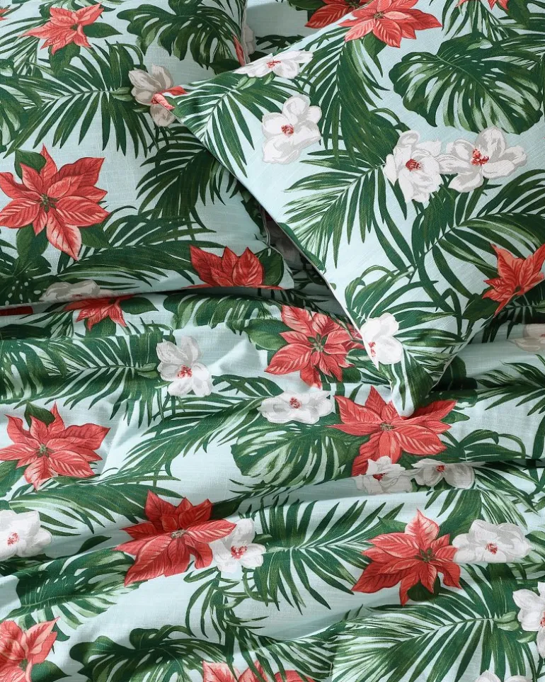 New Tommy Bahama Festive Palms Reversible Full/Queen 3-Piece Comforter Set Multicolor