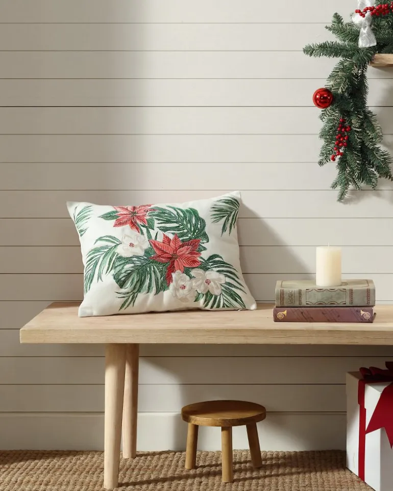 Cheap Tommy Bahama Festive Palms Velvet Embroidered Decorative Pillow Multicolor
