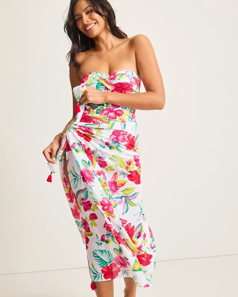 Online Tommy Bahama Fiesta Floral Pareo White