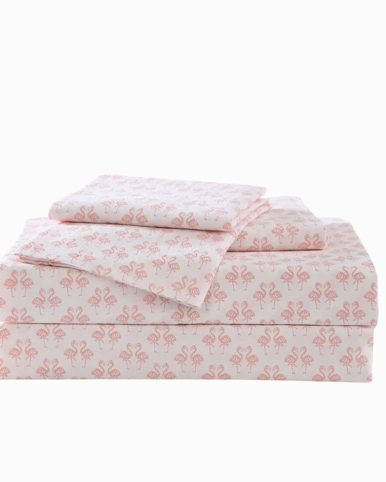 Fashion Tommy Bahama Flamingle 4-Piece Queen Sheet Set Pink