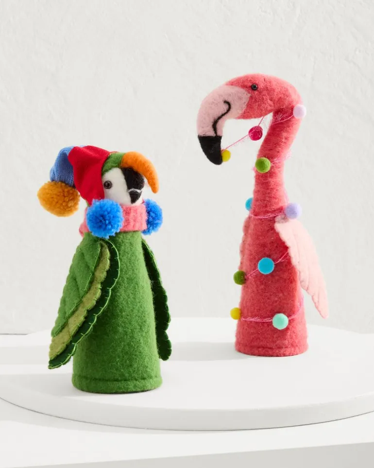 Hot Tommy Bahama Flamingo & Parrot Bottle Topper Set Multicolor