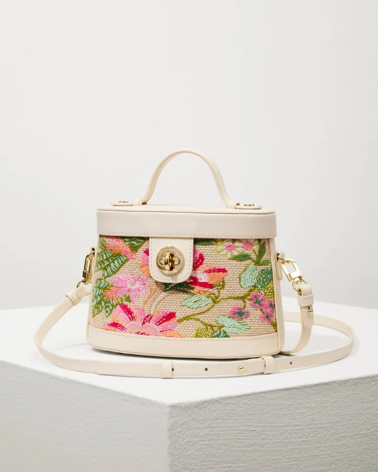 Sale Tommy Bahama Flamingo Pineapple Crossbody Bag Pink Multi