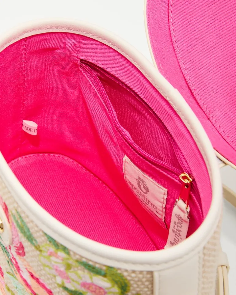 Sale Tommy Bahama Flamingo Pineapple Crossbody Bag Pink Multi