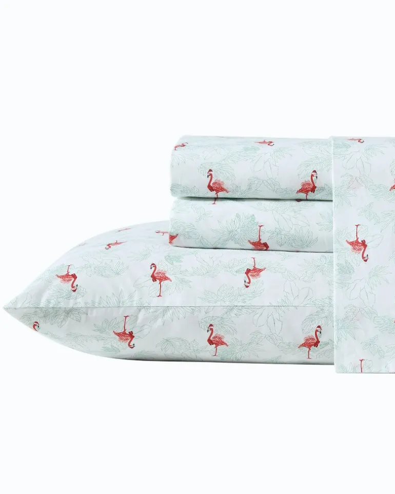 flamingo_santa_piece_queen_sheet_set_3.webp Fashion Tommy Bahama Flamingo Santa 4-Piece Queen Sheet Set Red/Green