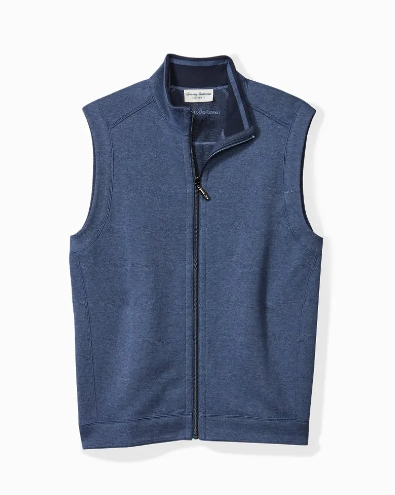 Discount Tommy Bahama Flip Coast Reversible Vest Blue Note Heather