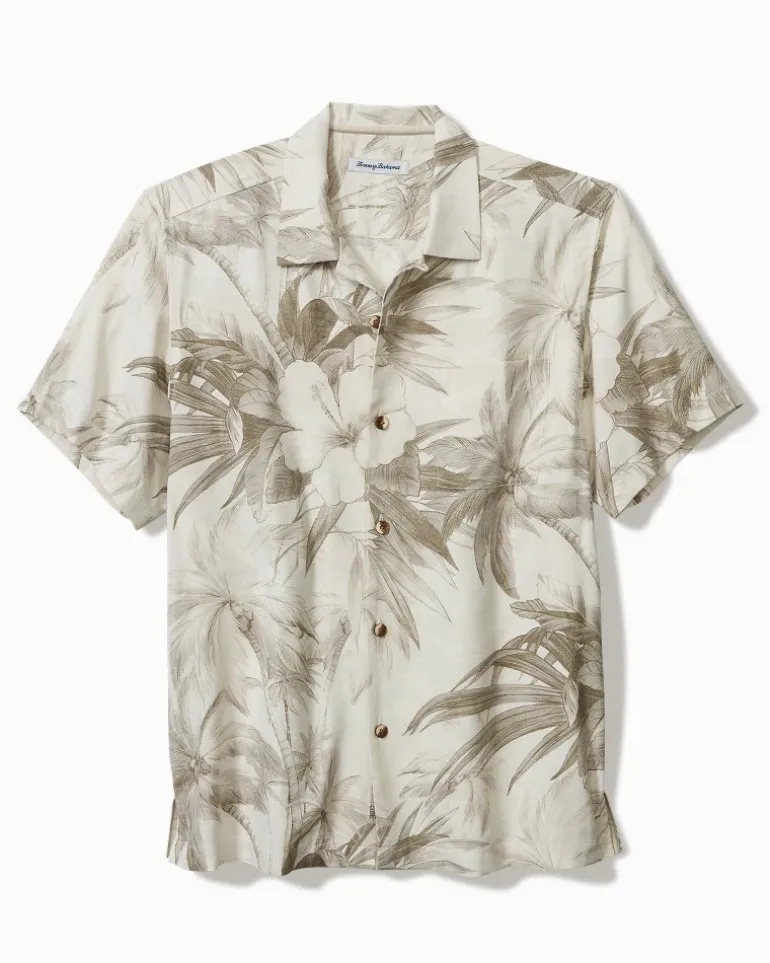 Hot Tommy Bahama Flora Oasis IslandZone® Camp Shirt Pure Khaki