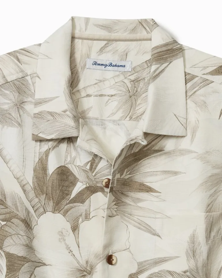 Hot Tommy Bahama Flora Oasis IslandZone® Camp Shirt Pure Khaki