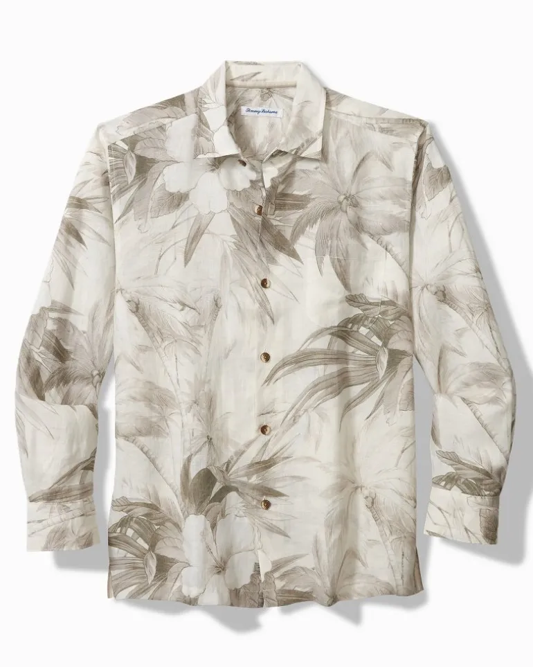 Best Sale Tommy Bahama Flora Oasis Long-Sleeve Linen Shirt Pure Khaki