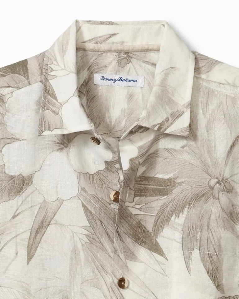 Best Sale Tommy Bahama Flora Oasis Long-Sleeve Linen Shirt Pure Khaki